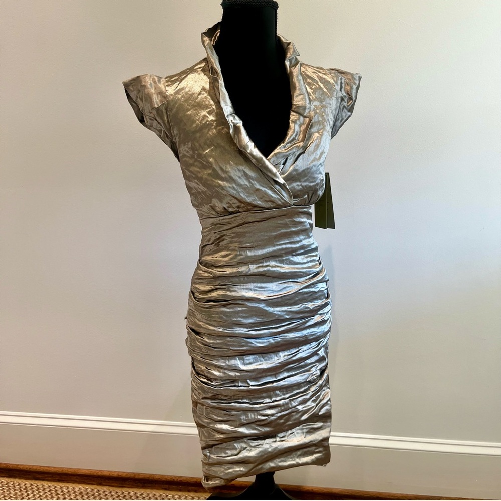 Nicole Miller Metallic Midi Dress